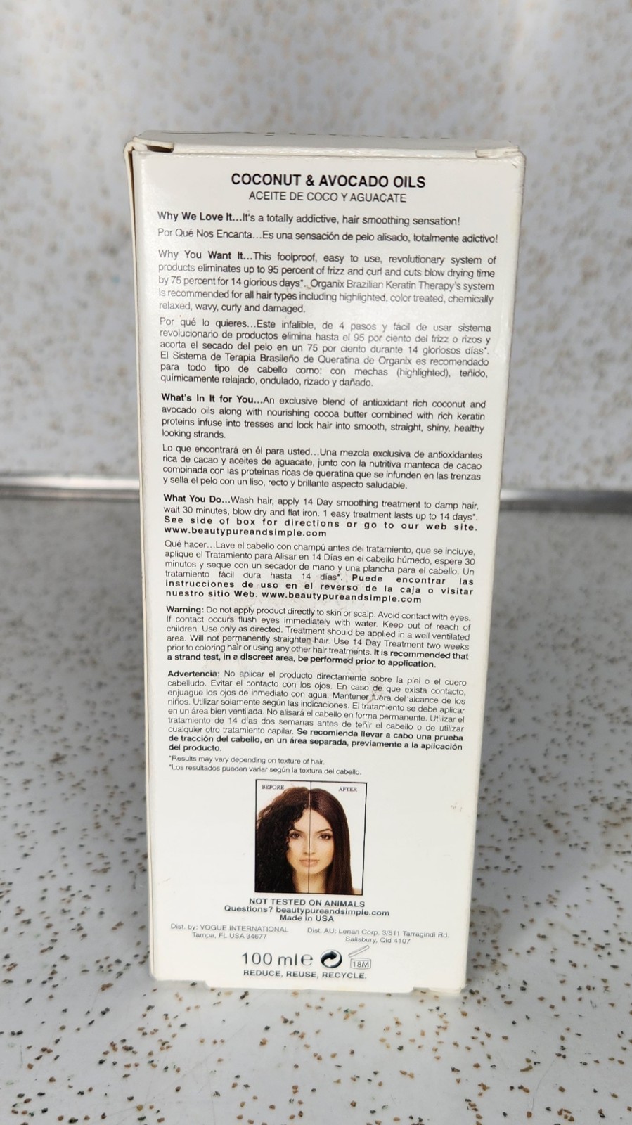 Express Ever Straight Brazilian Keratin Therapy 14 Day Smoothing Treatment New!