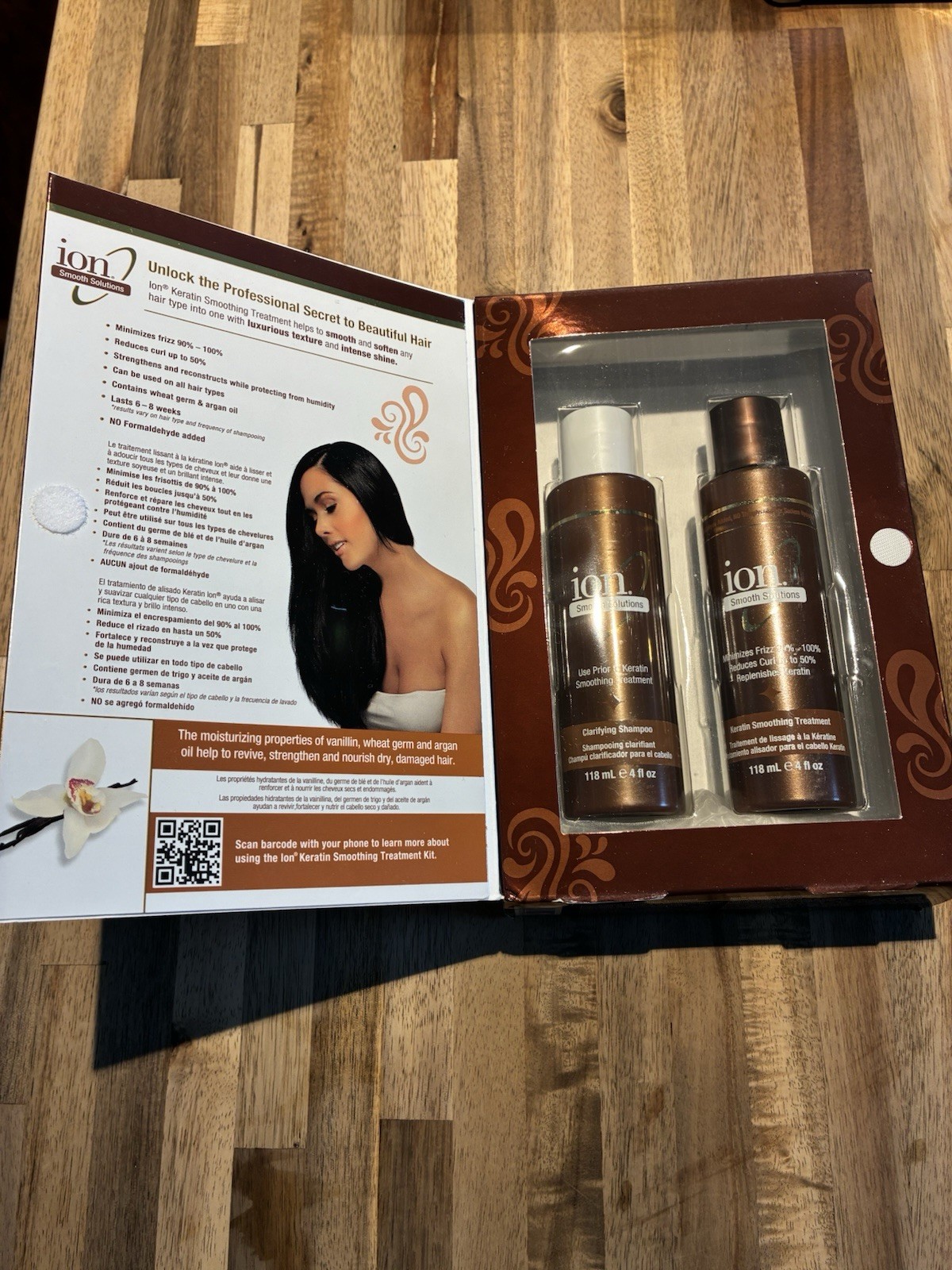 ion Smooth Solutions Keratin Treatment Kit 4 fl oz, Formaldehyde-Free Anti-Frizz
