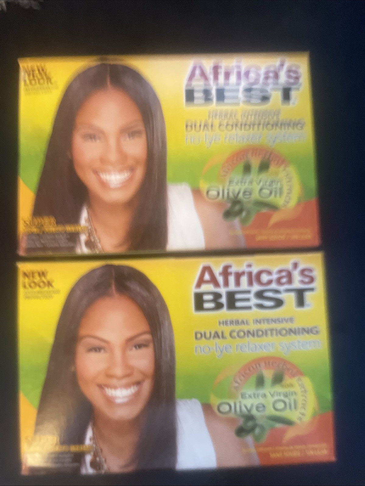 Africa’s Best Relaxer Super Dual Cond. No-Lye System X 2 Boxes