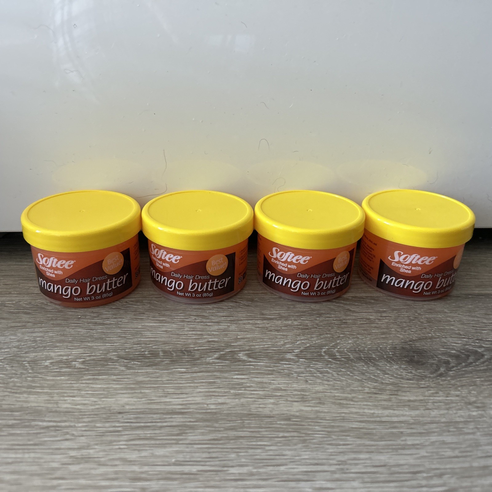 ( Lot 4 ) Softee Enriched w/ Shea Mango Butter Hair & Scalp Treatment 3oz Ea New