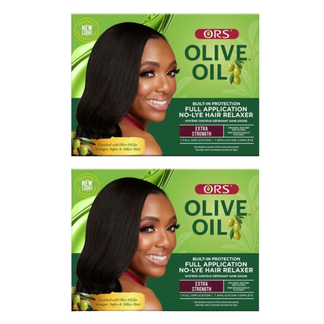 LOT OF 2 – Olive Oil Extra Strength Full-Application Hair Relaxer