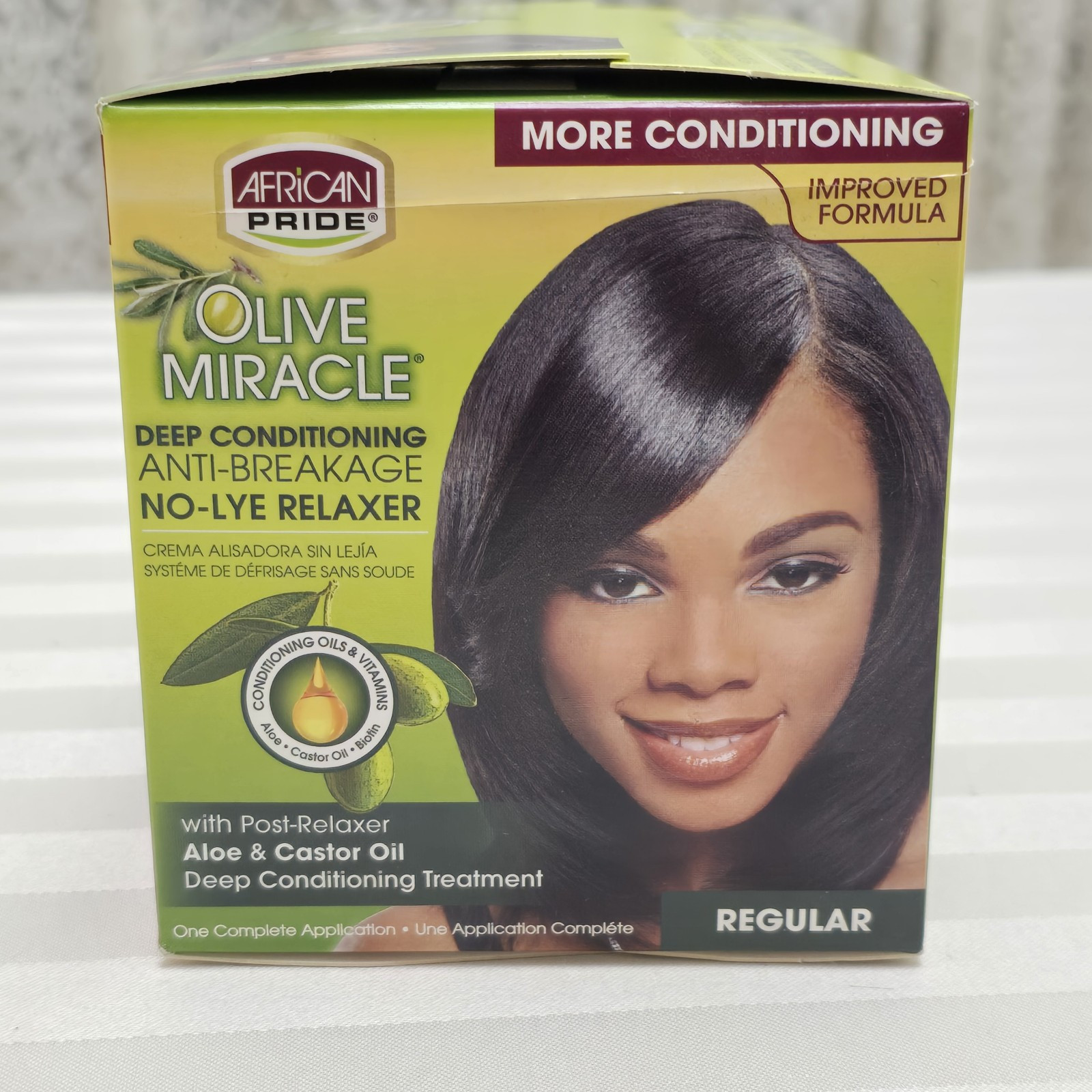 Mixed Lot African Pride Olive Miracle Deep Conditioning No-Lye Relaxer Super Reg