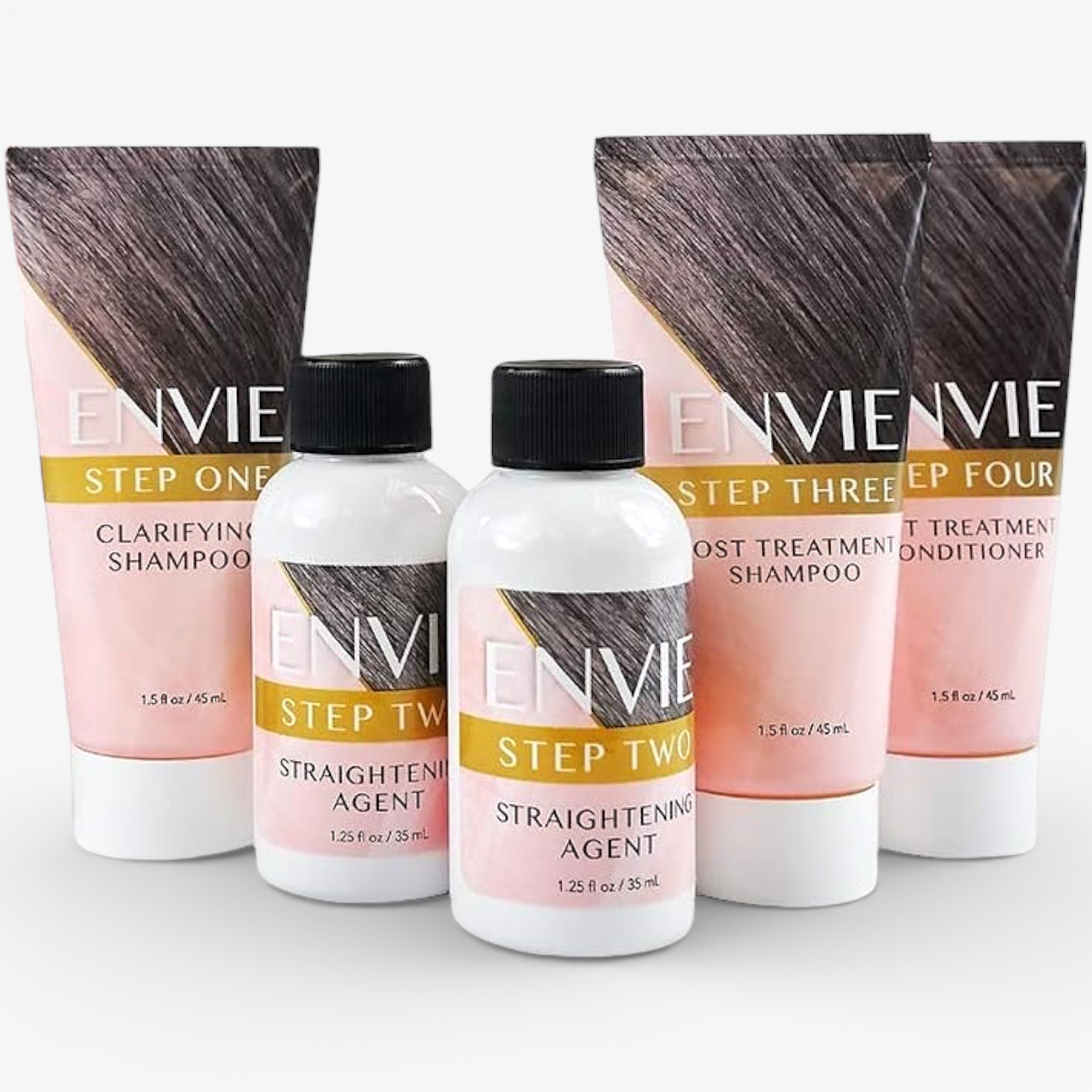 Envie Hair Straightening System Keratin Treatment Frizz Control 90 Day Salon Kit