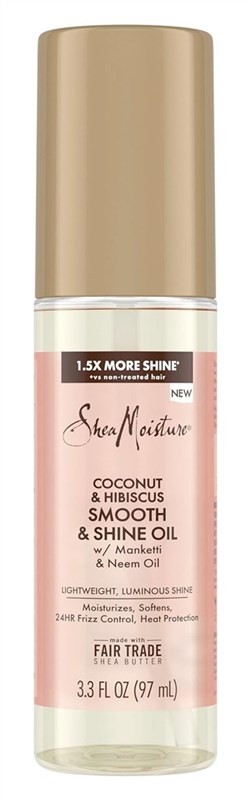 (2 PACK) Shea Moisture Coconut/Hibiscus Smooth & Shine Oil 3.3 Ounce