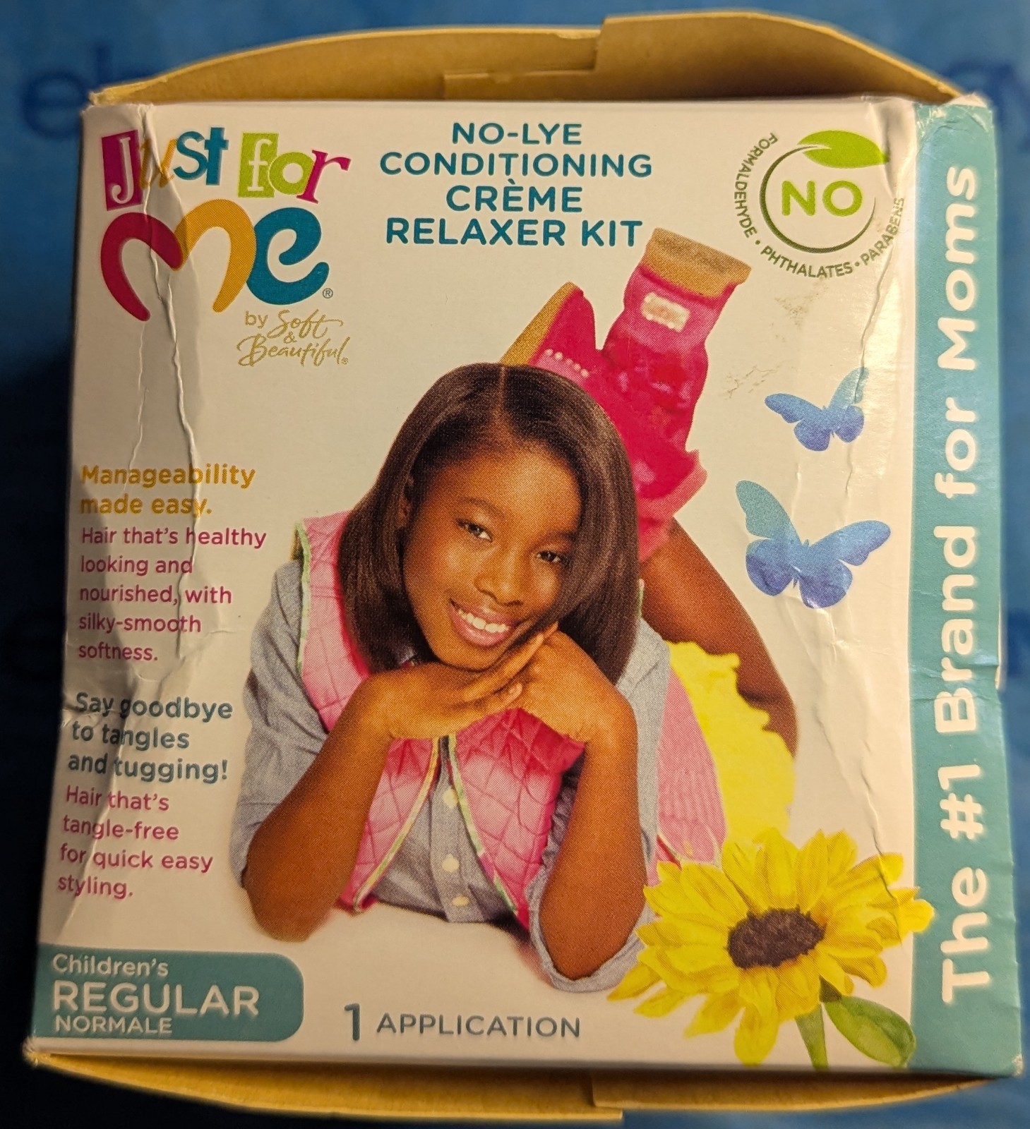 Just For Me No-Lye Regular Conditioning Crème Relaxer Kit 1 Application New
