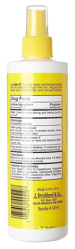 Sulfur8 Dandruff Treatment For Braids 12 Ounce Spray