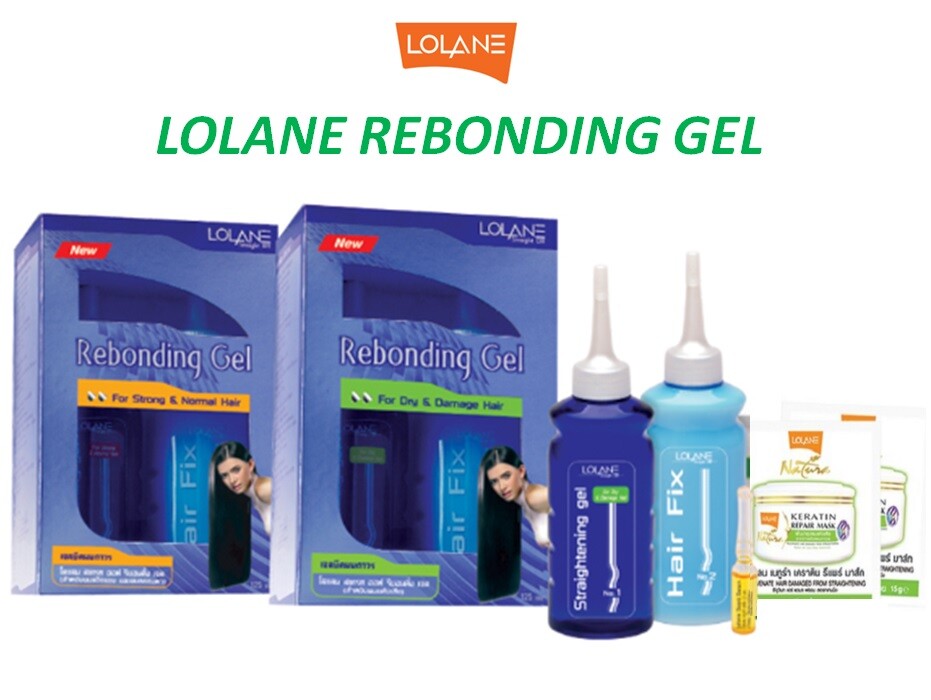 Lolane Rebonding Gel Hair Straight Straightening Straightener Kit 2 Formulas