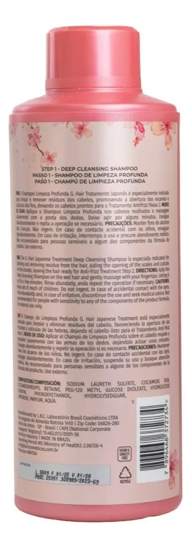 G.Hair Kit Professional / Treatment Japanese Anti-Frizz /Shampoo + Sealer 2x1L
