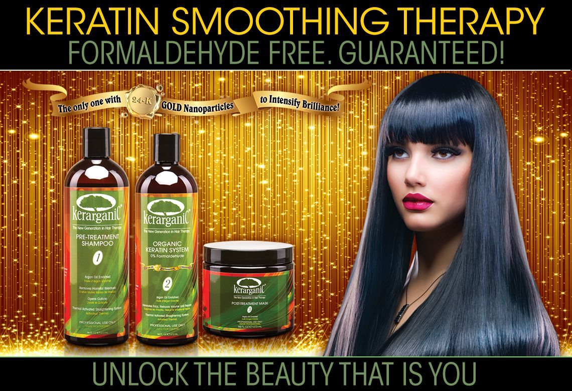 KERARGANIC – FORMALDEHYDE FREE – ORGANIC KERATIN TREATMENT SET