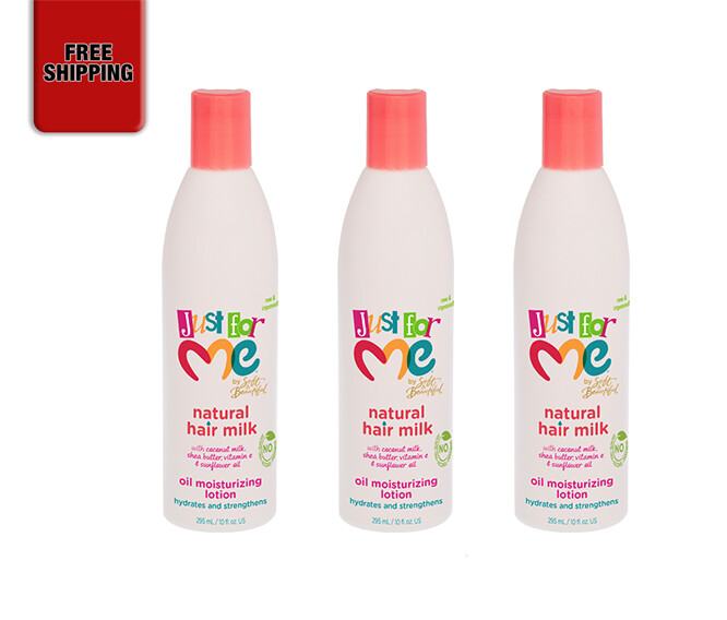 Just For Me Natural Hair Milk Oil Moisturizing Lotion 10fl.oz – Pack of 3