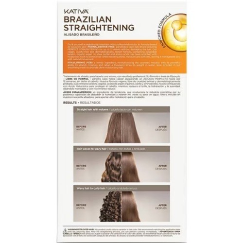 KATIVA Brazilian Straightening Natural Hair Treatment Kit – 3ct
