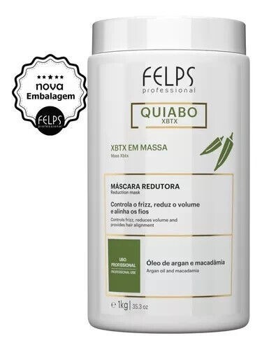 Felps Professional Xbtx Okra/Mask Volume Reducing with Argan Oil 1 kg/35.3 oz