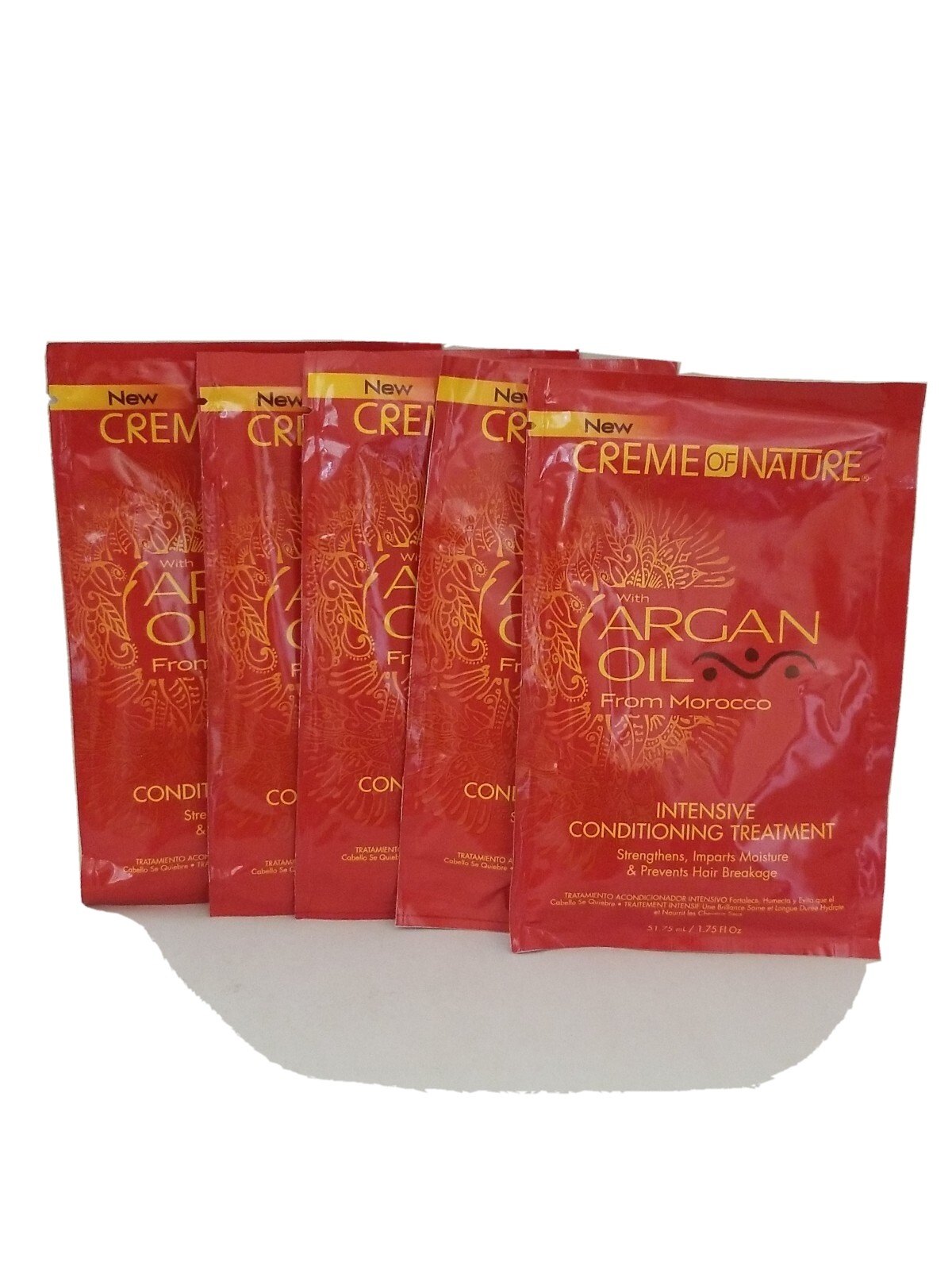 CREME of NATURE. ARGAN OIL Intensive CONDITIONING TREATMENT, 1.75 oz ( LOT OF 5)