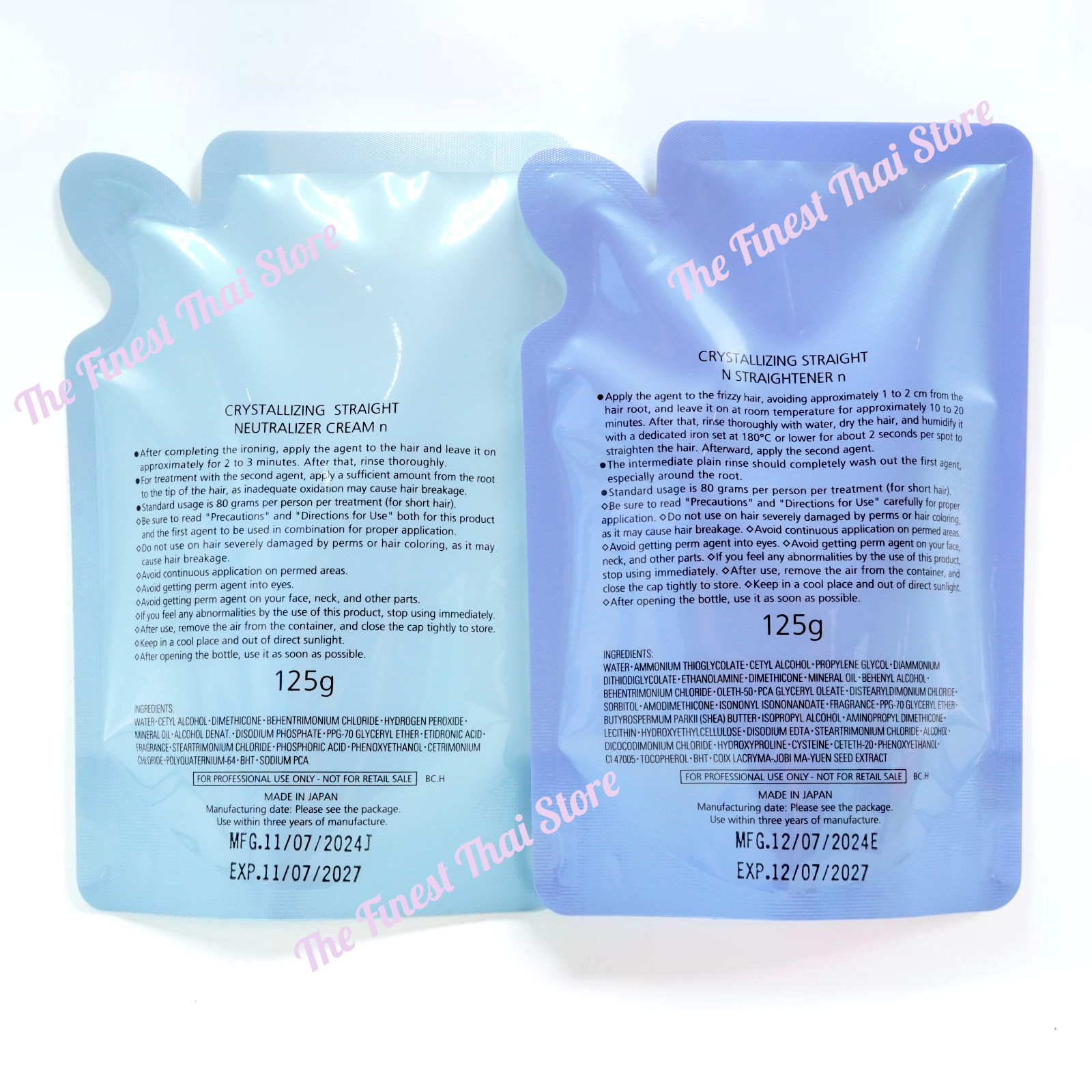 Hair Straightener Kit Crystallizing Straight N – 125g Set