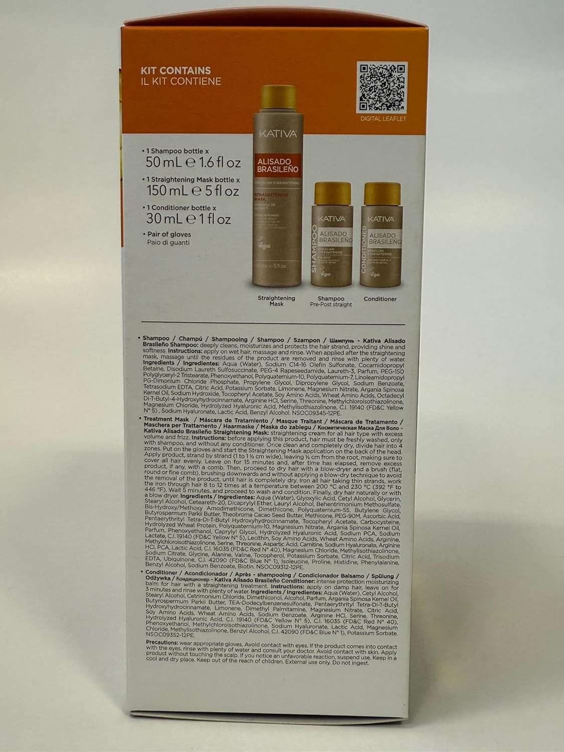 Brazilian Straightening Kit, 12 Weeks of Home Use Professional Straightening, wi