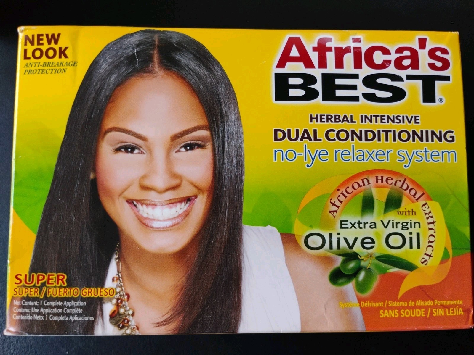 Africas Best Relaxer Super Dual Conditioner No-Lye System, Olive Oil (3-Lot)