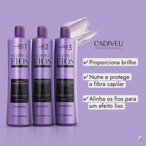 Cadiveu Professional Plástica dos Fios – Shampoo Kit + Antifrizz Active + Mask