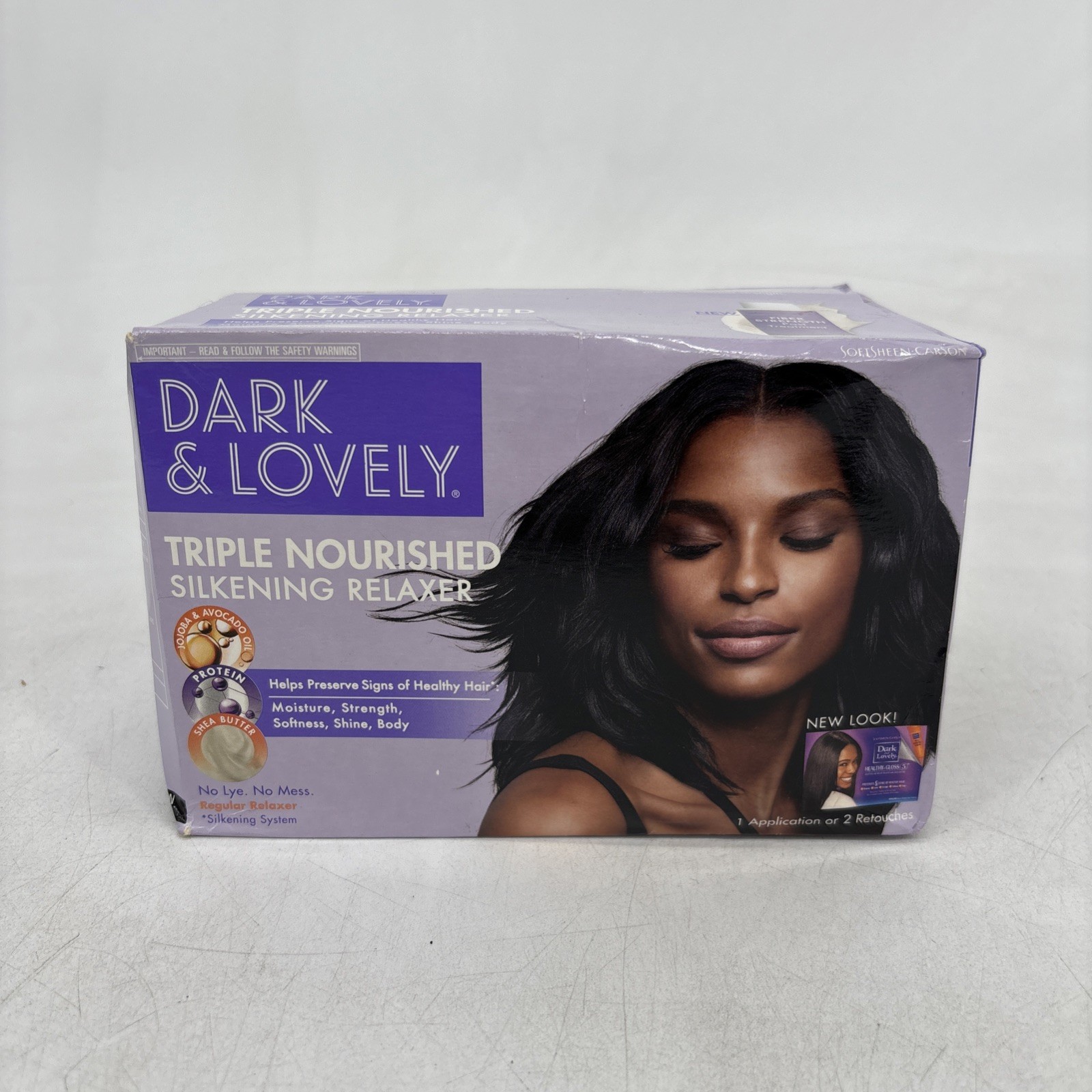 Dark and Lovely Triple Nourished Silkening Relaxer No-Lye Regular Strength