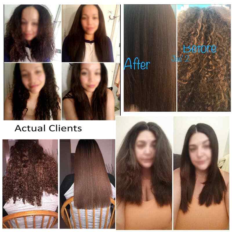 Brazilian complex hair Keratin Treatment set 300ml with Argan oil Free Easy Comb