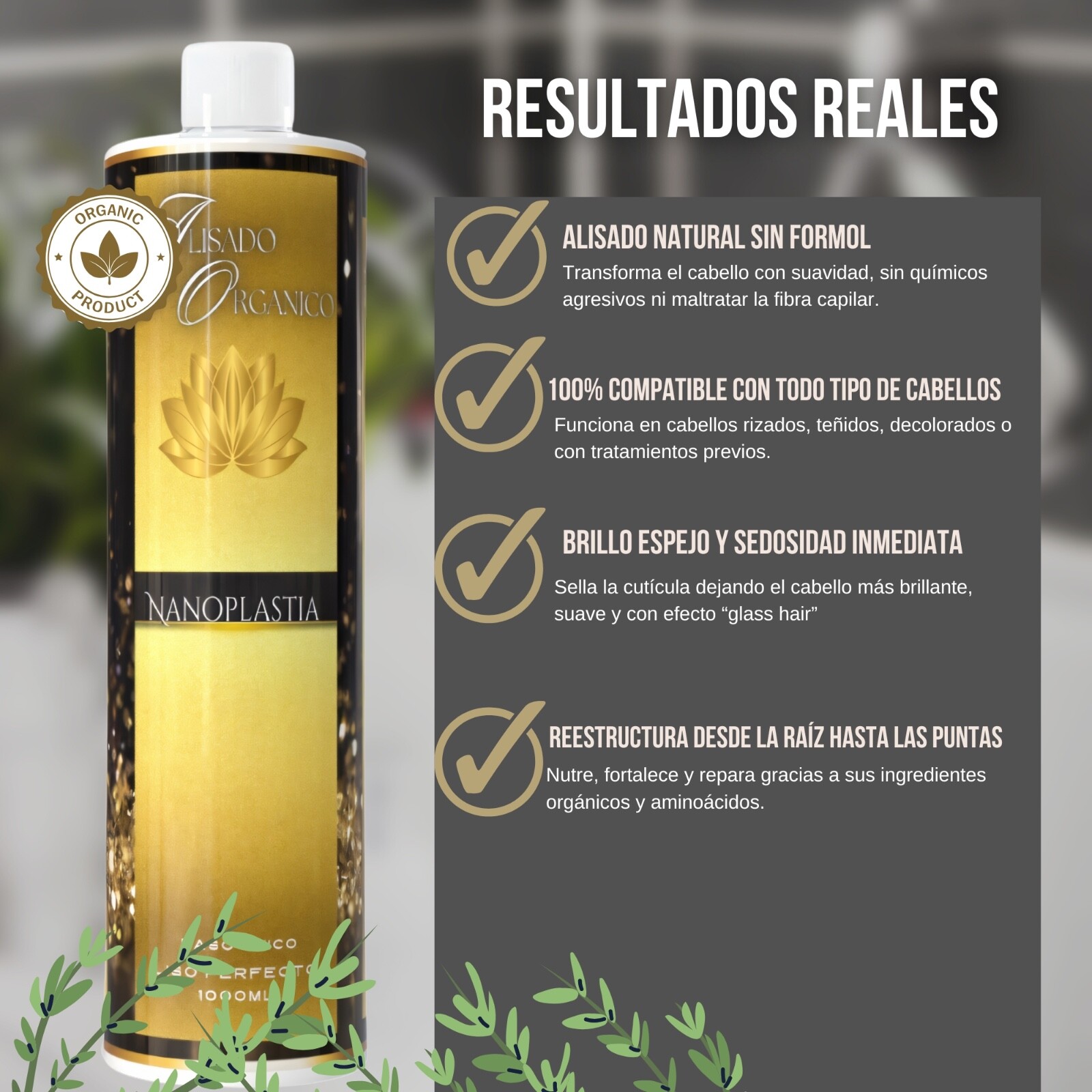 Nanoplastia orgánica Pedro Brinez HairArtist. Alisados orgánico Sin Formol -liso