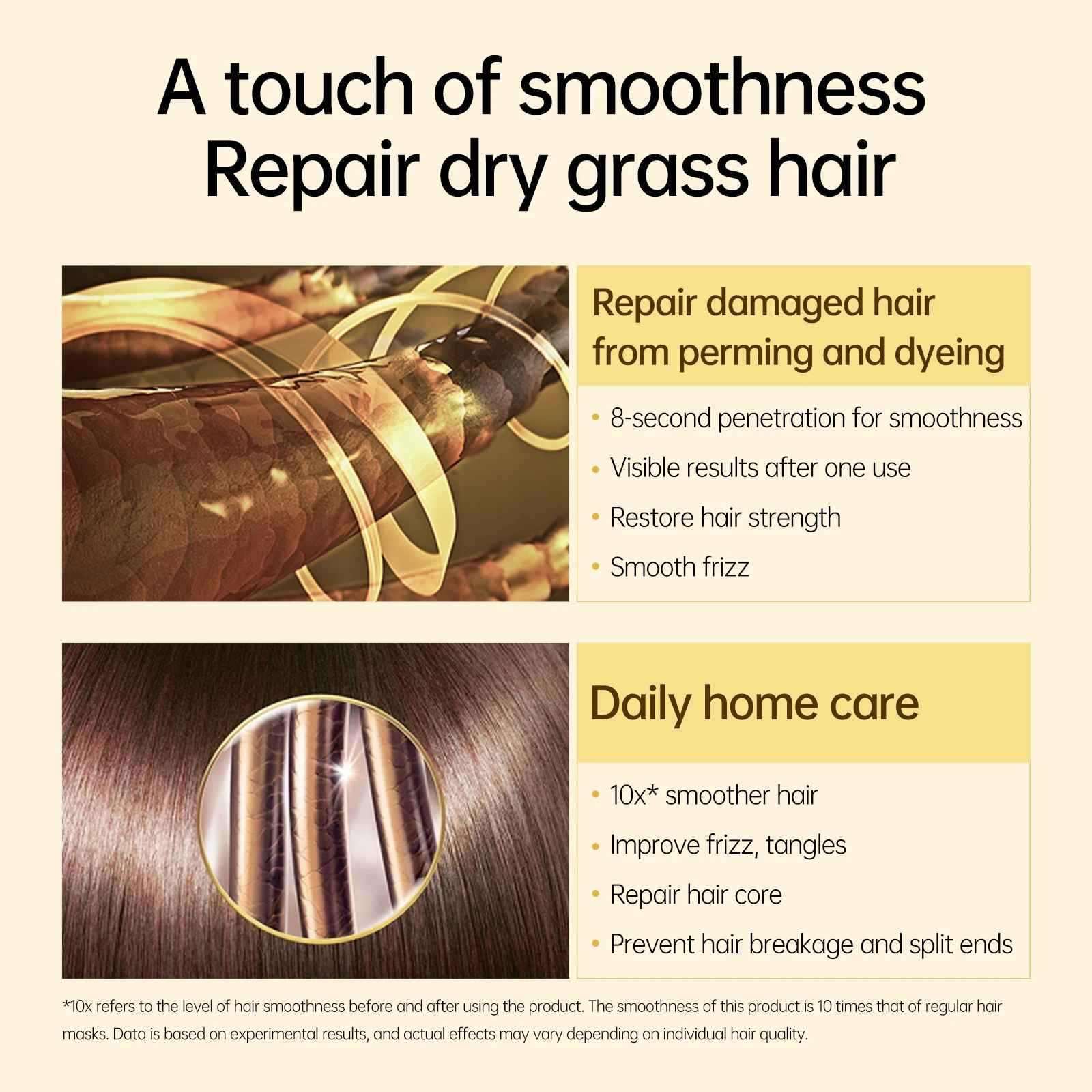 Hair Mask Keratin Straightening Repair Damaged Frizy Treatment Soft Smoothing