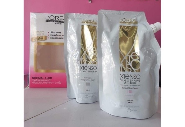 L’Oreal X Tenso Permanent Hair Straightener Kit Normal Hair Pink 400 ml