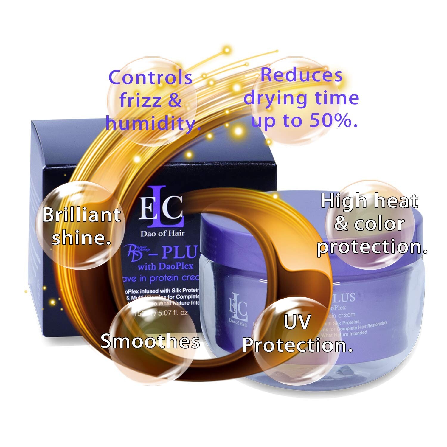 ELC Dao of Hair Leave in Protein Cream, Leave-in Conditioner, Repair Damaged,…