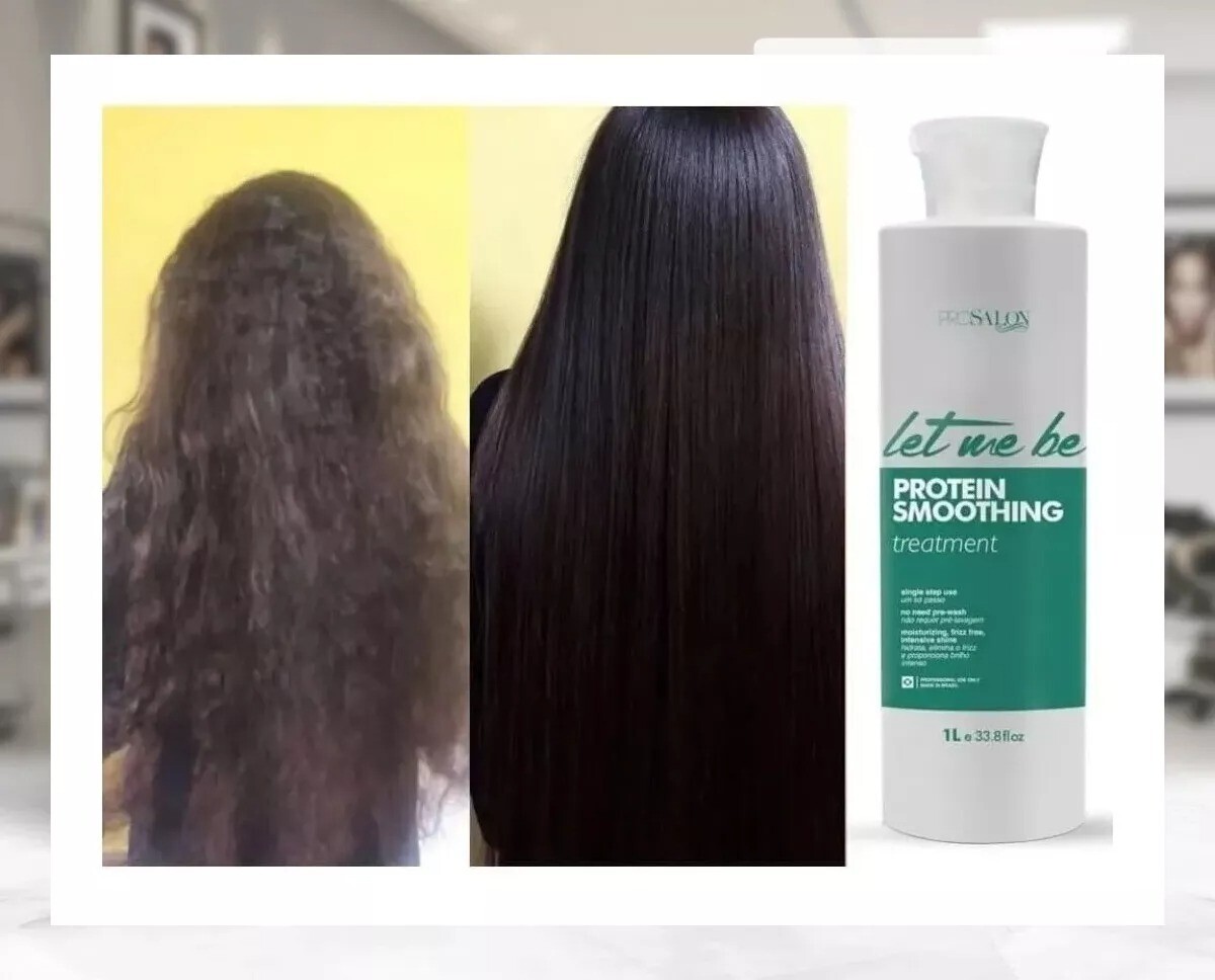 2x Let Me Be ProSalon Single Step Use Protein Smoothing Treatment 35oz/1000ml