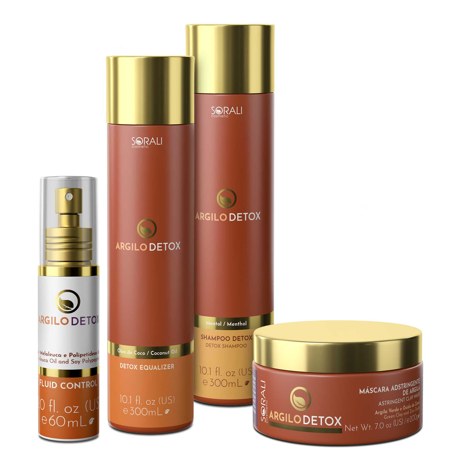 Sorali – Argilo Detox – FULL KIT (Clay Mask + Shampoo Detox 300ml+ Detox Equaliz