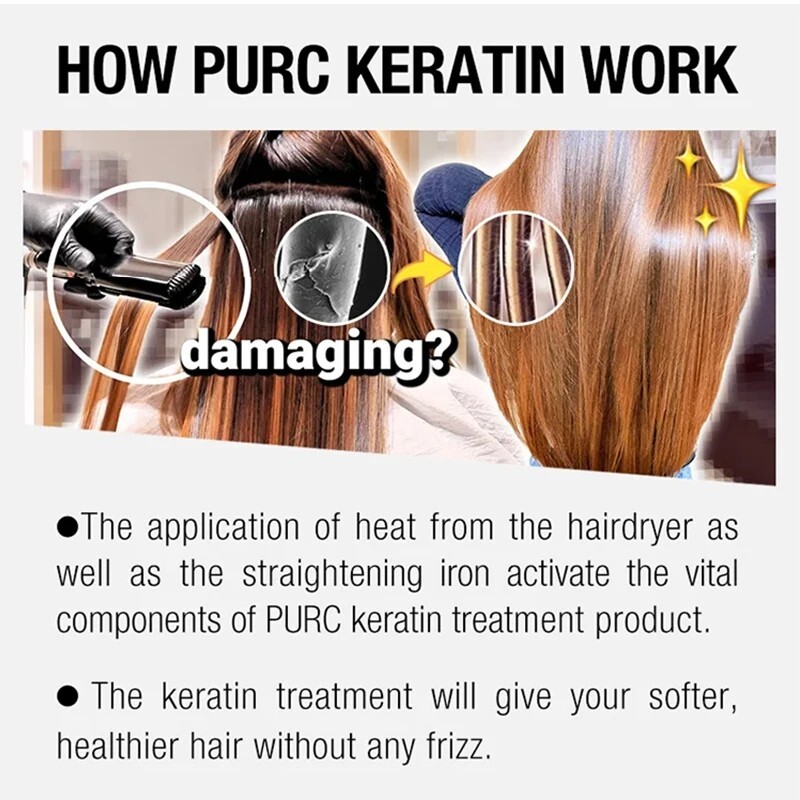 Lavender 12% Brazilian Keratin Damaged Frizzy Curly Hair Treatment Straightening