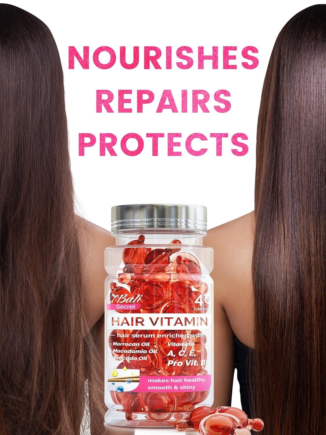BALI SECRET HAIR TREATMENT SERUM Salon Quality Moroccan Macadamia Avocado Oil