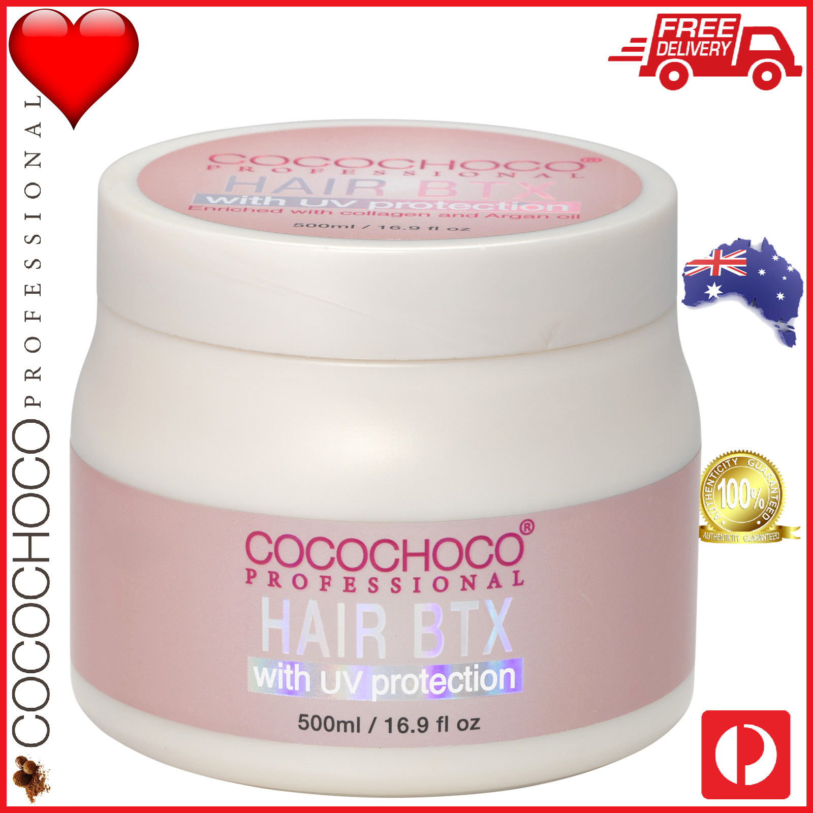 ❤❤ COCOCHOCO Pro BTX Keratin Treatment UV Protection 500ml Salon Hair Straighten