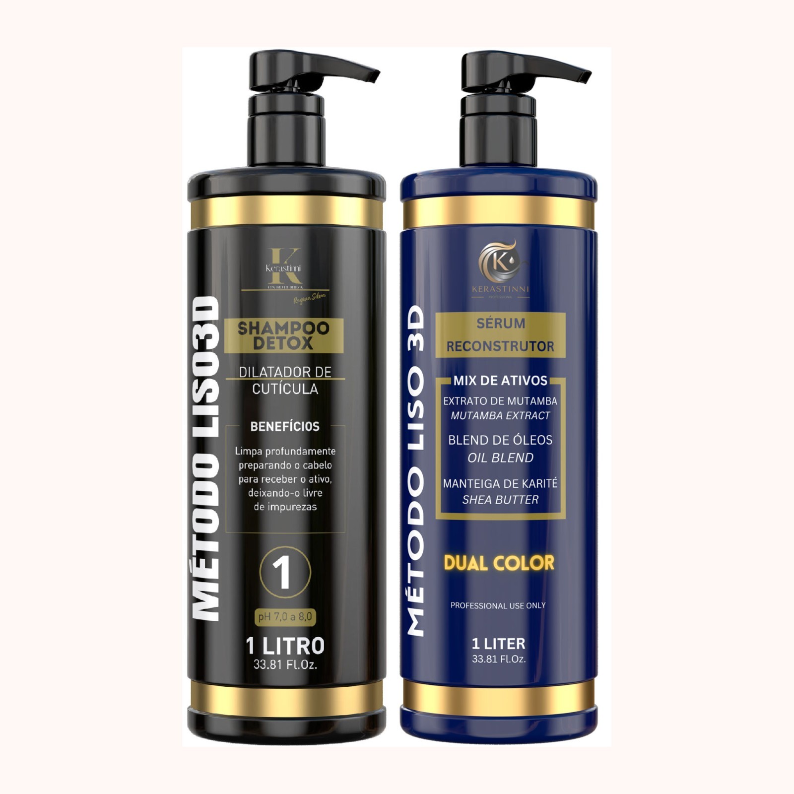 Kerastinni | Método Liso 3D Keratin Treatment Starter Kit | (2x) 1000 ml