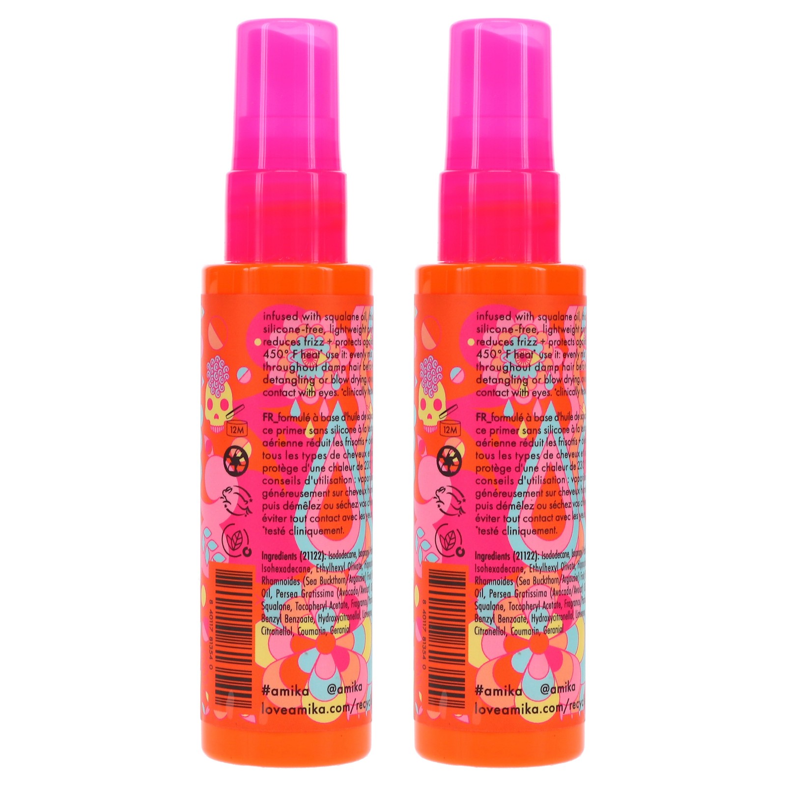 Amika The Wizard Silicone-Free Detangling Primer 2 oz 2 Pack