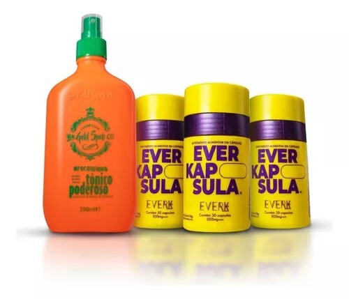 Tonico Poderoso Gold Spell + 3 Bottles of Everkapsulas / Treatment for 3 Months