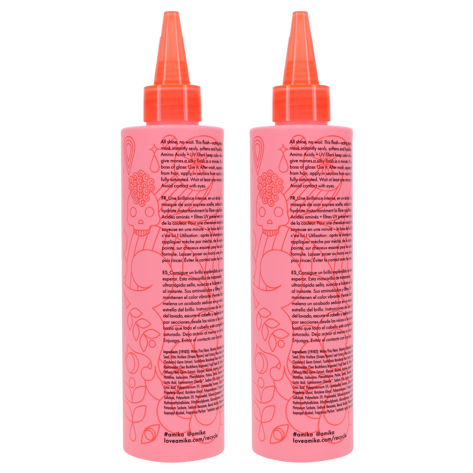 Amika Flash Instant Shine Mask 6.7 oz 2 Pack