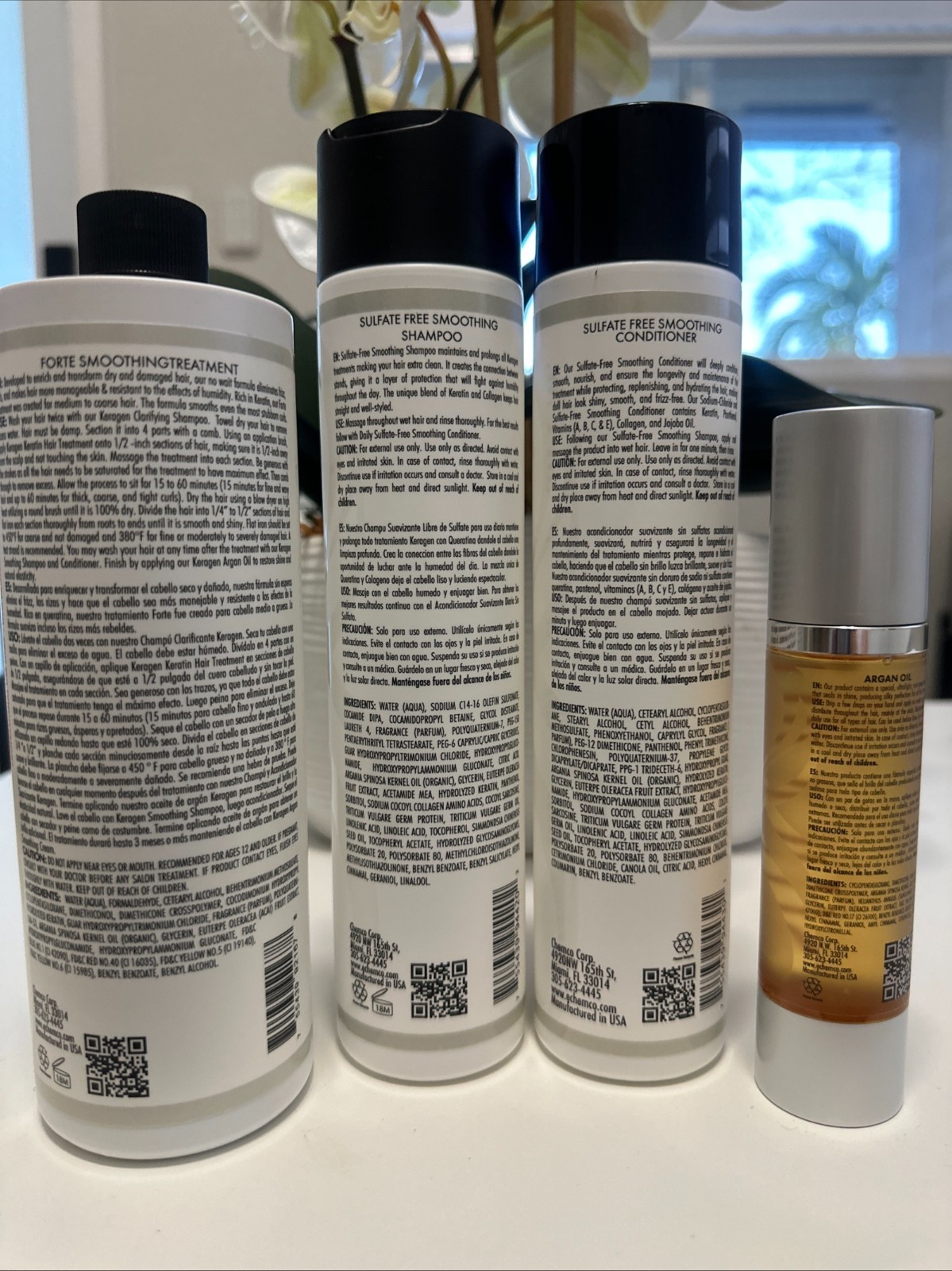 Keragen Keratin Treatment Forte Keratin Treatment, salt-free shampoo . oil