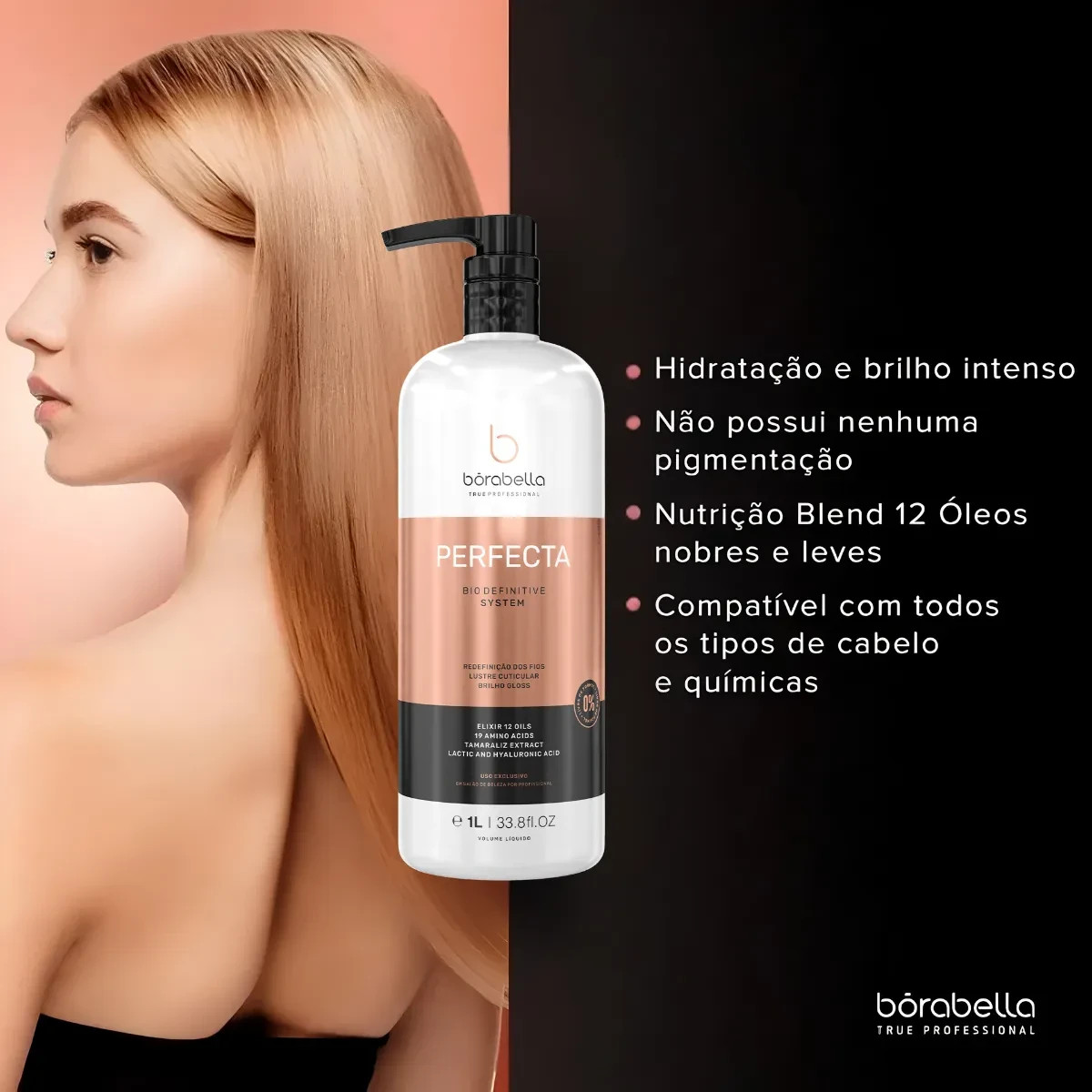 Borabella Perfecta Bio Definitive 12 Oils, Brazilian Keratin – Sealant 1L/34 Oz