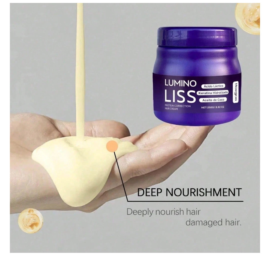 LuminoLiss Formol-Free Keratin Straightening Cream – Silky Smooth Hair Treatment