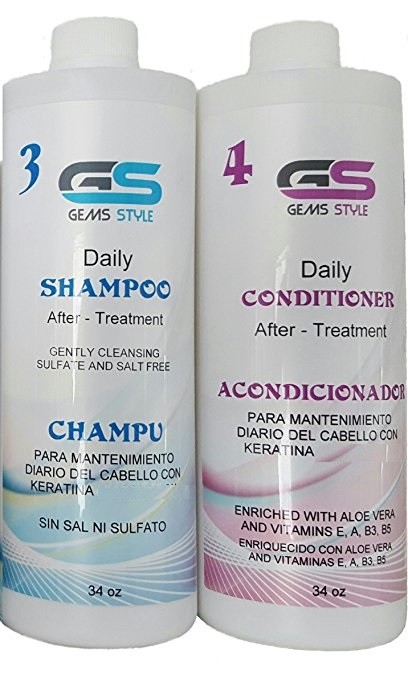 GS KERATIN MAINTENANCE SHAMPOO & CONDITIONER -Sulfate & salt free 34 oz / 1L