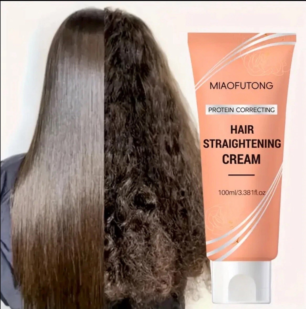 “Unisex Protein Hair Straightening Lotion 3.38oz, Glycerin, Collagen & Silk