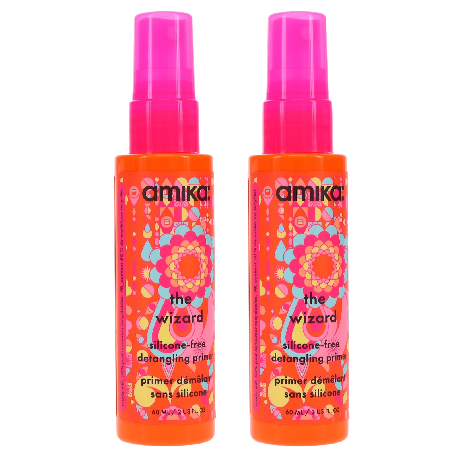Amika The Wizard Silicone-Free Detangling Primer 2 oz 2 Pack