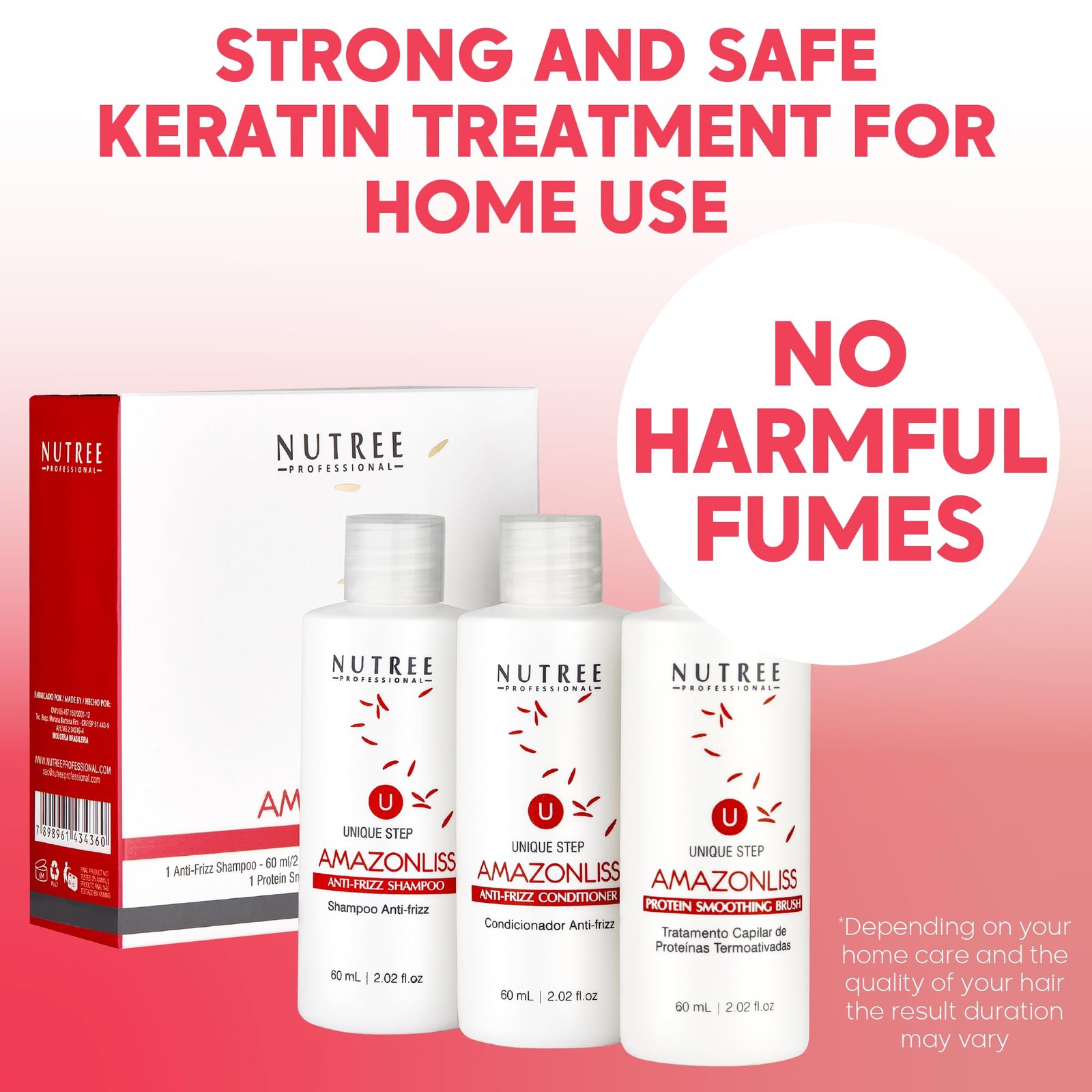 Amazonliss Brazilian Keratin Hair Treatment One Step Protein Hair Treatment
