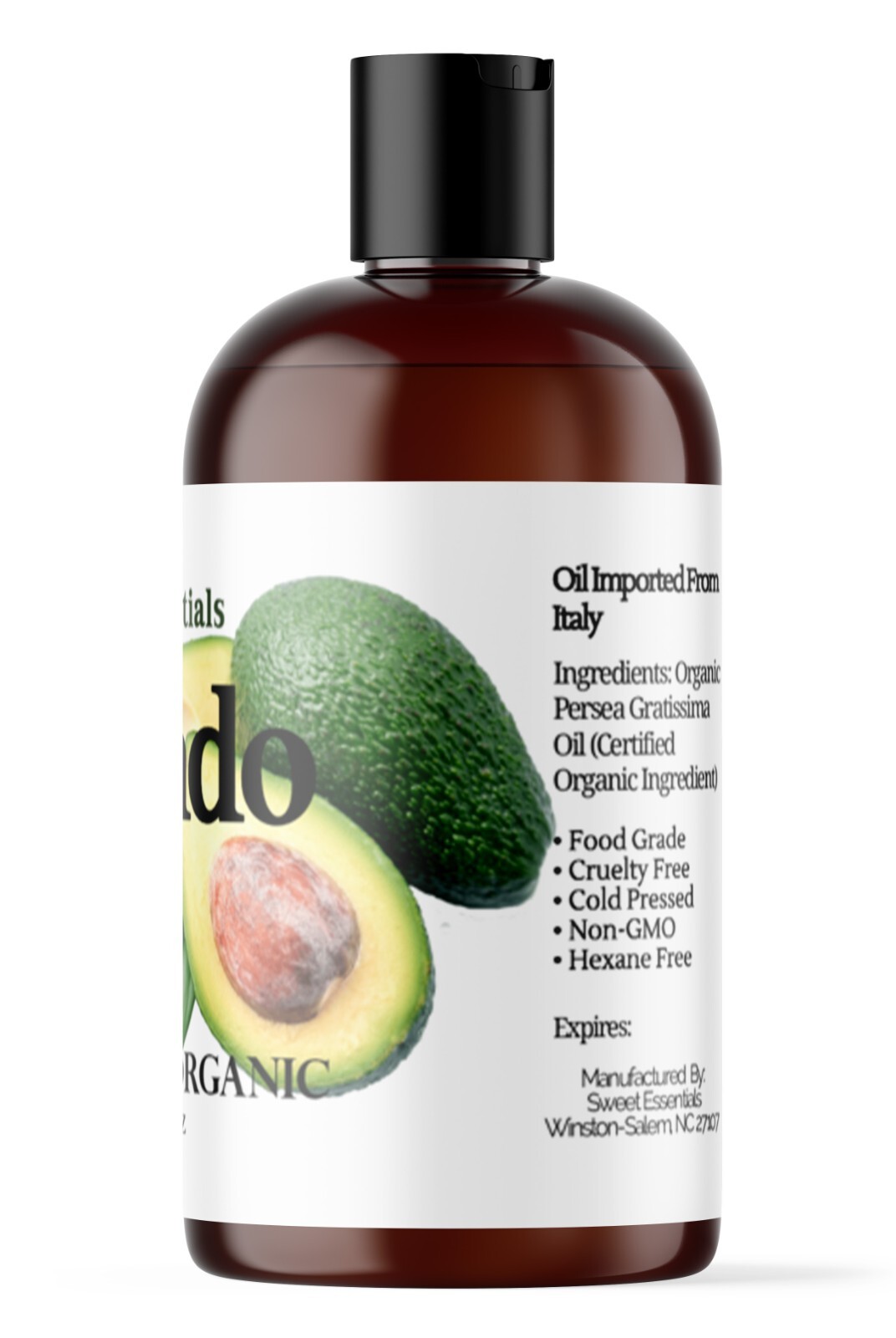 Organic Avocado Oil | 4oz | Imported From Italy | Cold Pressed | 100% Pure
