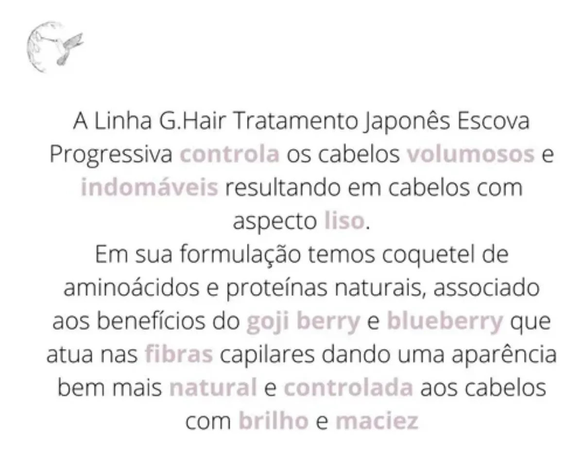 GHair Japanese Treatment Progressive Brush Kit – 2x1L + Btox Mask 1kg
