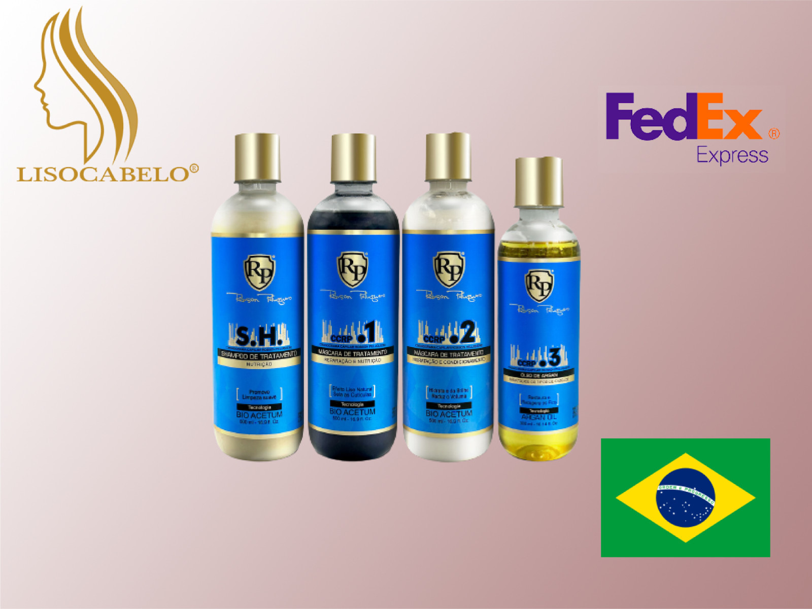 Hair Smoothing CC RP by Robson Peluquero Organic Technology 3x500ml and 250m Oil