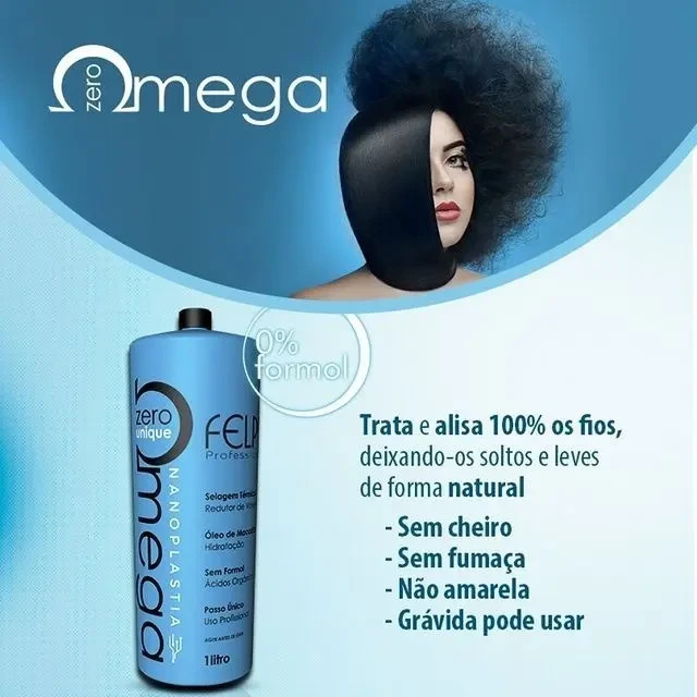 Felps Omega Zero Sensitive Nanoplasty Brazilian Keratin Treatment 1L /33.8fl oz