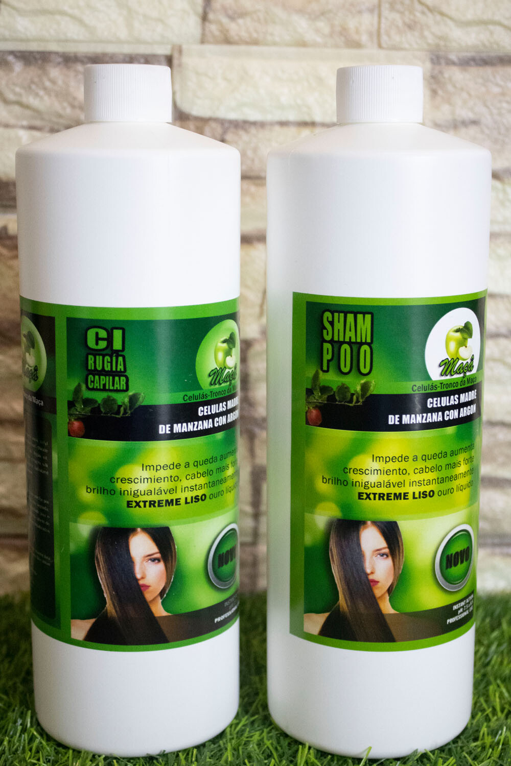 Cirugia Capilar Celulas Madres De Manzana Keratina De Chocolate Combo 1 litro