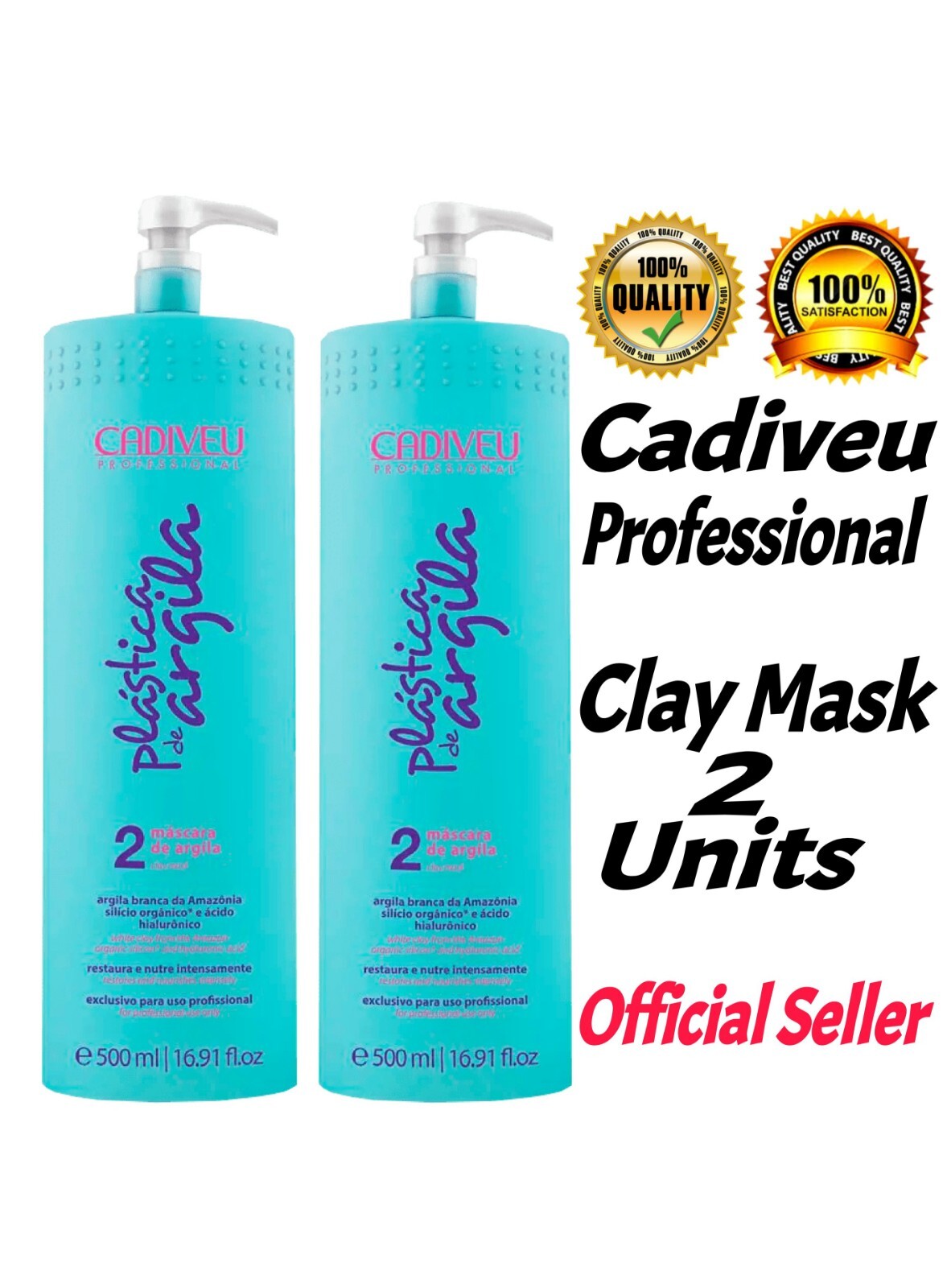 Cadiveu Plástica de Argila – Hair Treatment Mask with Keratin 2x500ml