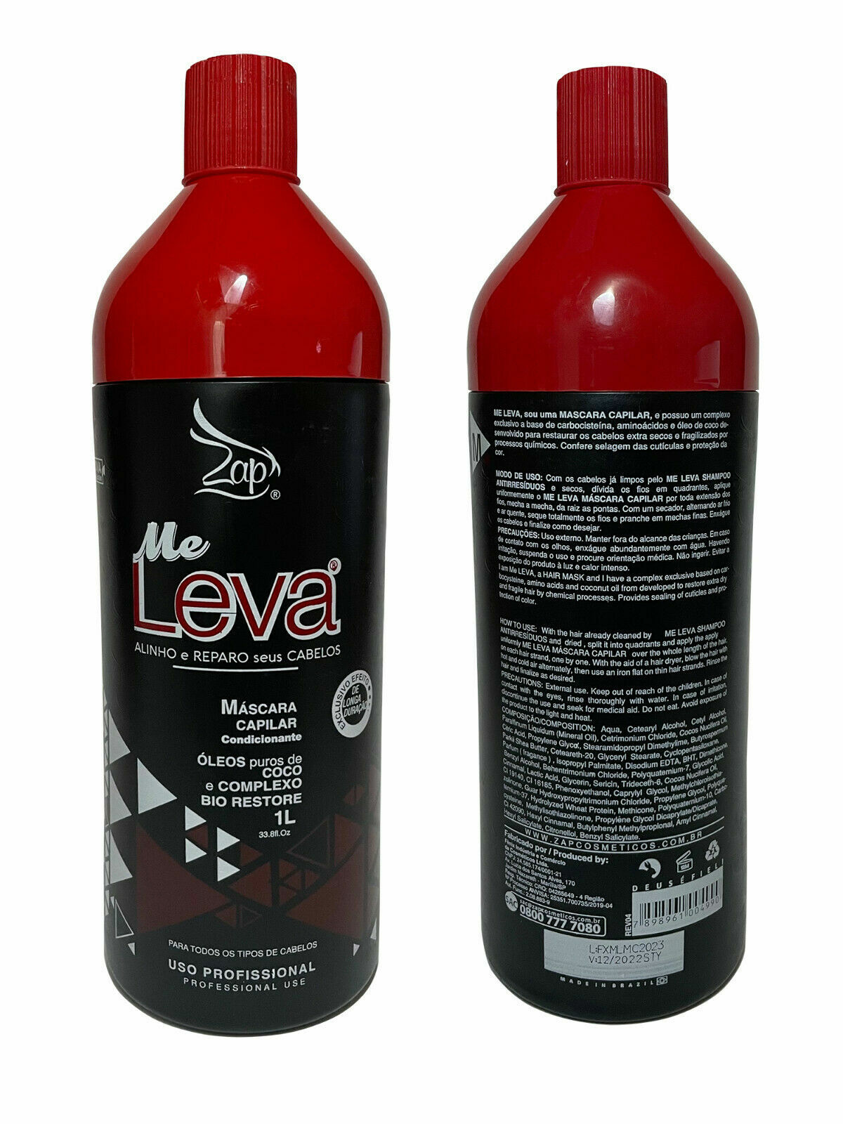 Zap Me leva Keratin Treatment Hair Brazilian Blowout 2x1Lt All Time Smoothing